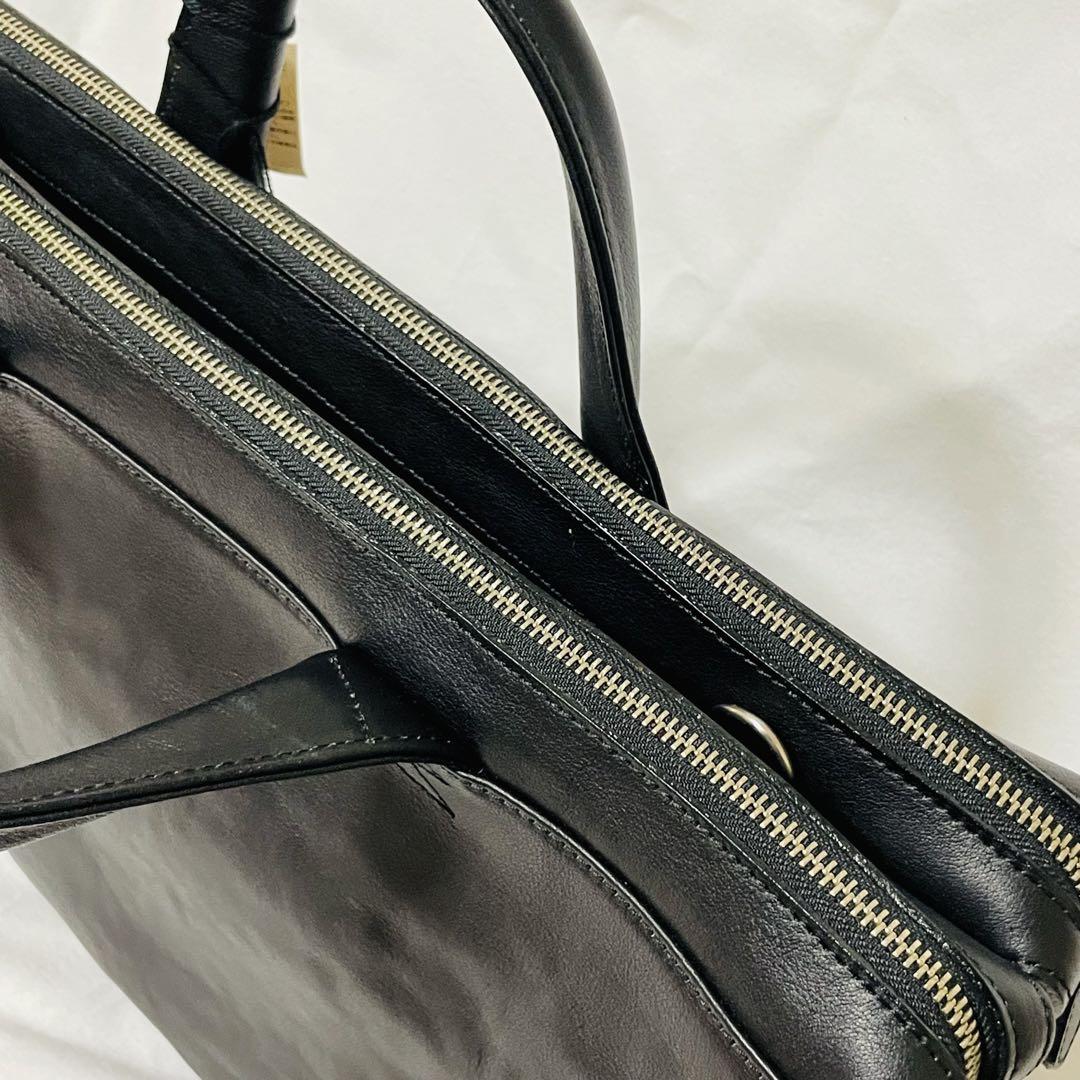 【新品】INDEED インディード　レザー　ビジネスバッグ　日本製　黒　2WAY