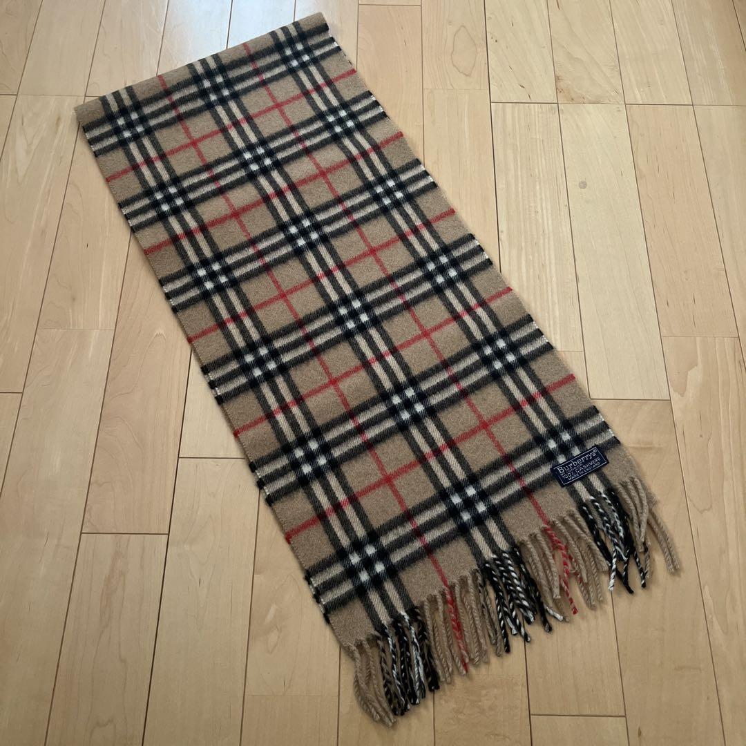 美品　バーバリー　カシミヤ100%  英国製　ノバチェック