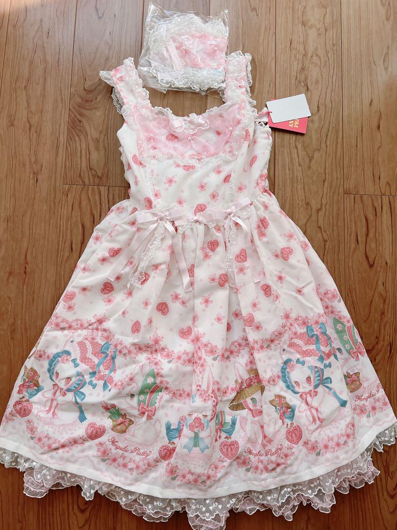 angelic pretty ohanami bunnyジャンパースカートセット