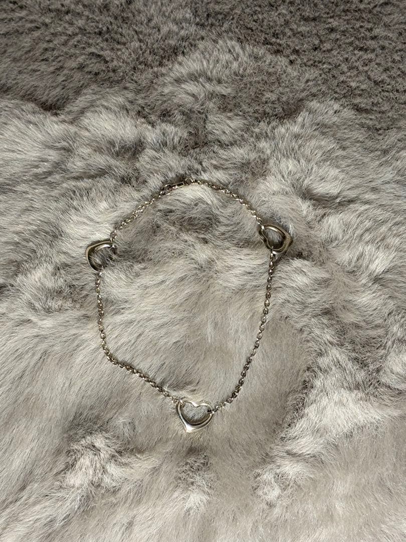 【ティファニー】オープンハート　 シルバーブレスレット