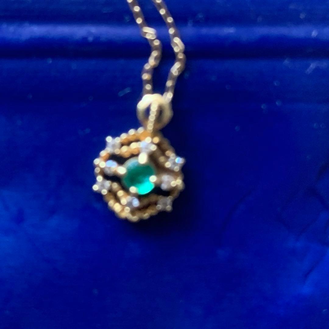 エメラルドネックレス　18K (Shu様専用)