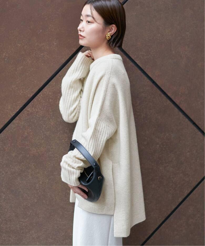 IENA（イエナ）の「ウールカシミヤ 脇スリットクルーネックプルオーバー（ニット/セーター）」 - WEAR