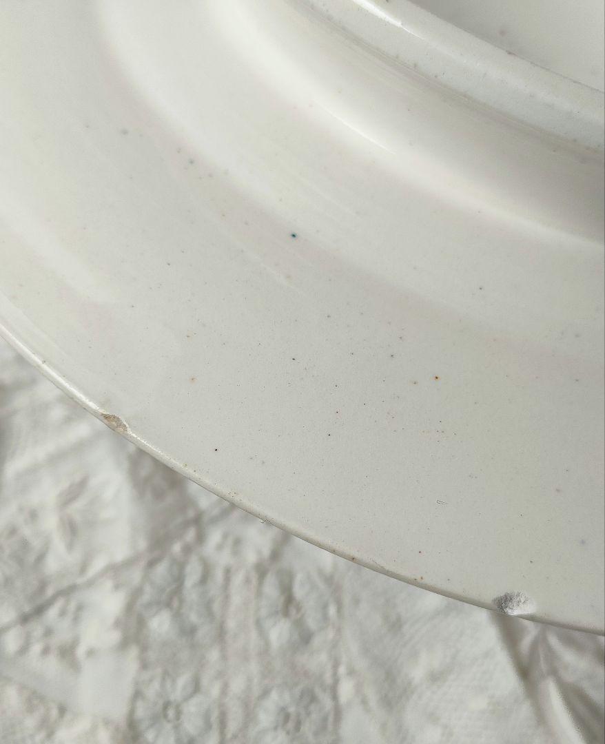 希少　美品　Longwy リボンのコンポティエ　フランスアンティーク