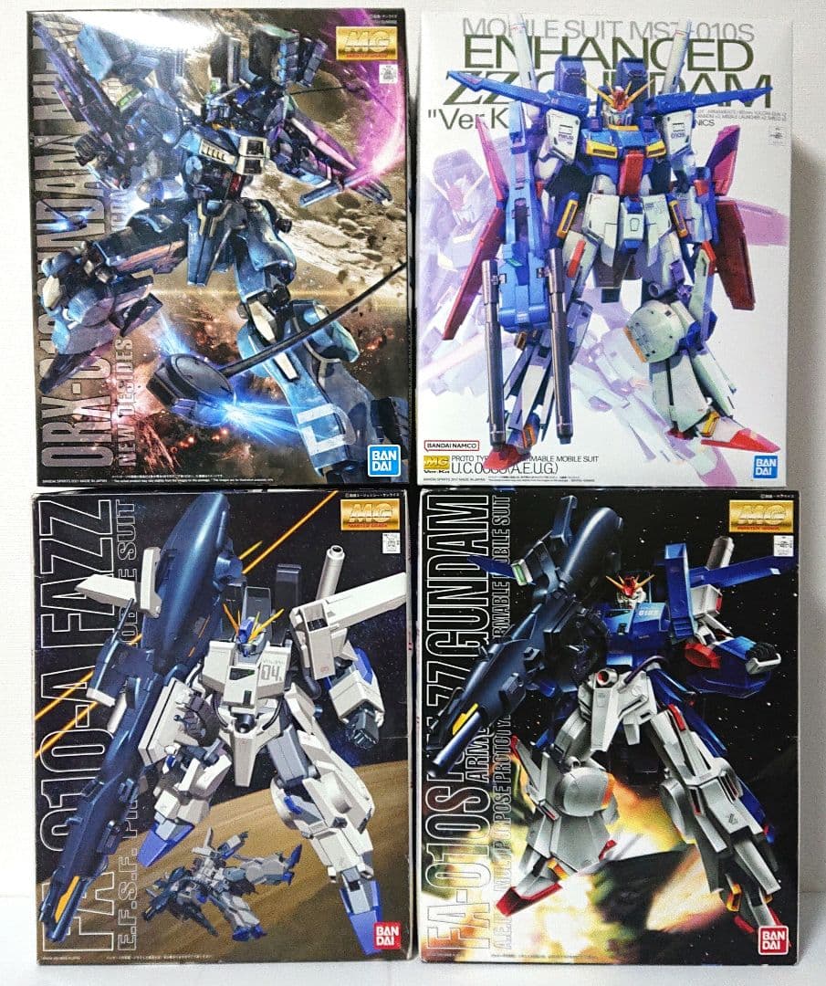 MG ガンダムMk-V & 強化型ZZ & フルアーマーZZ & FAZZ