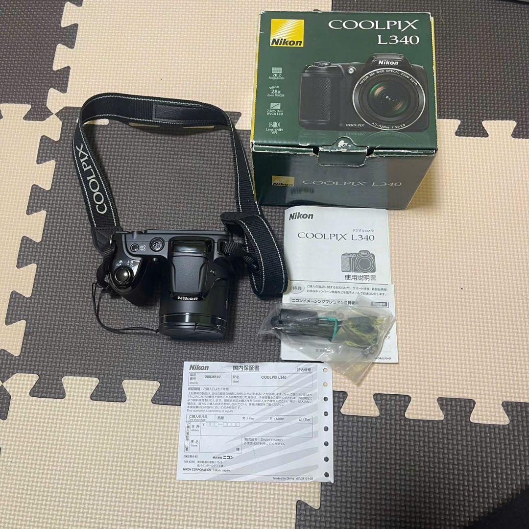 Nikon Coolpix L340 コンパクトデジタルカメラ　SDカード付