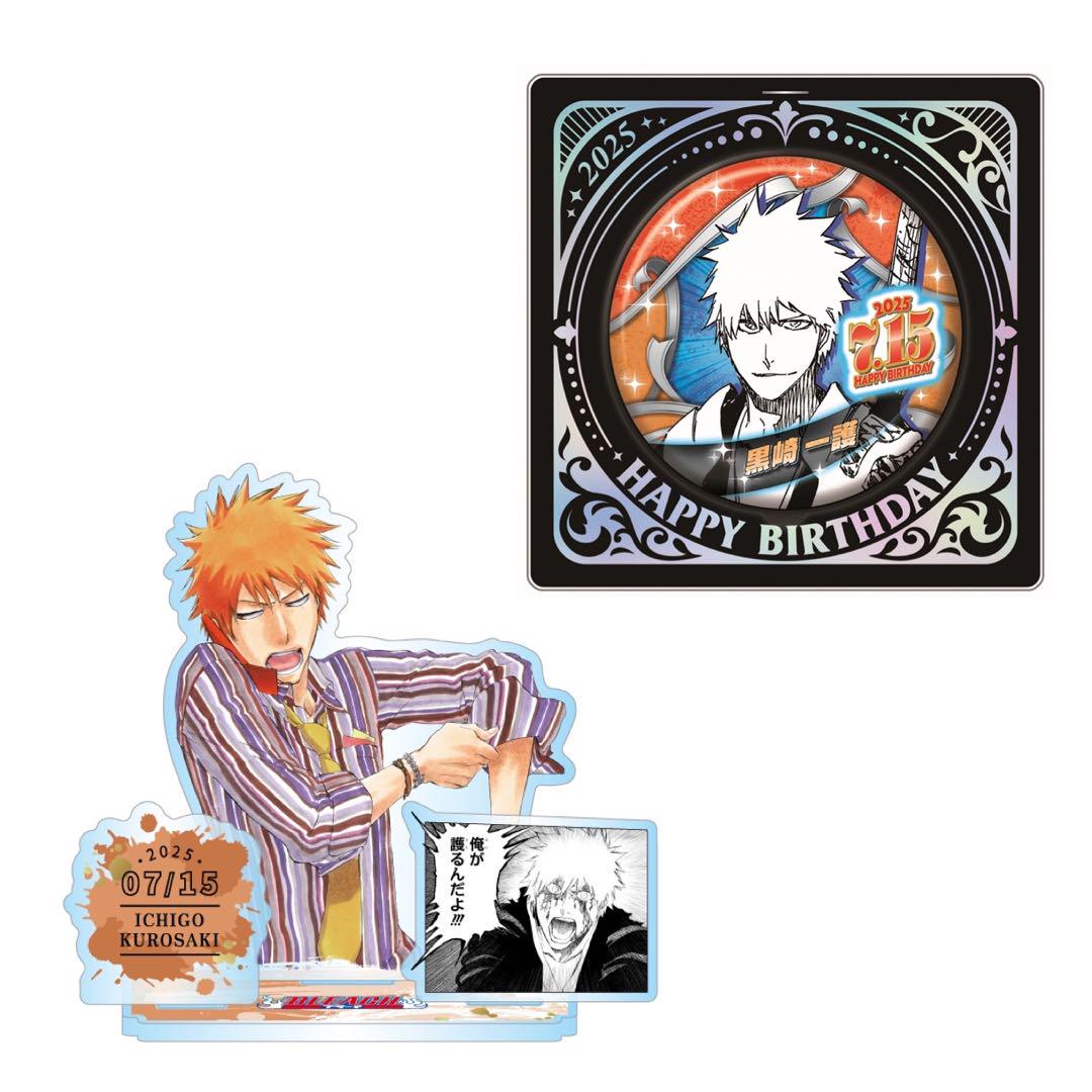BLEACH 黒崎一護 バースデイ缶バッジ名場面ジオラマフィギュア
