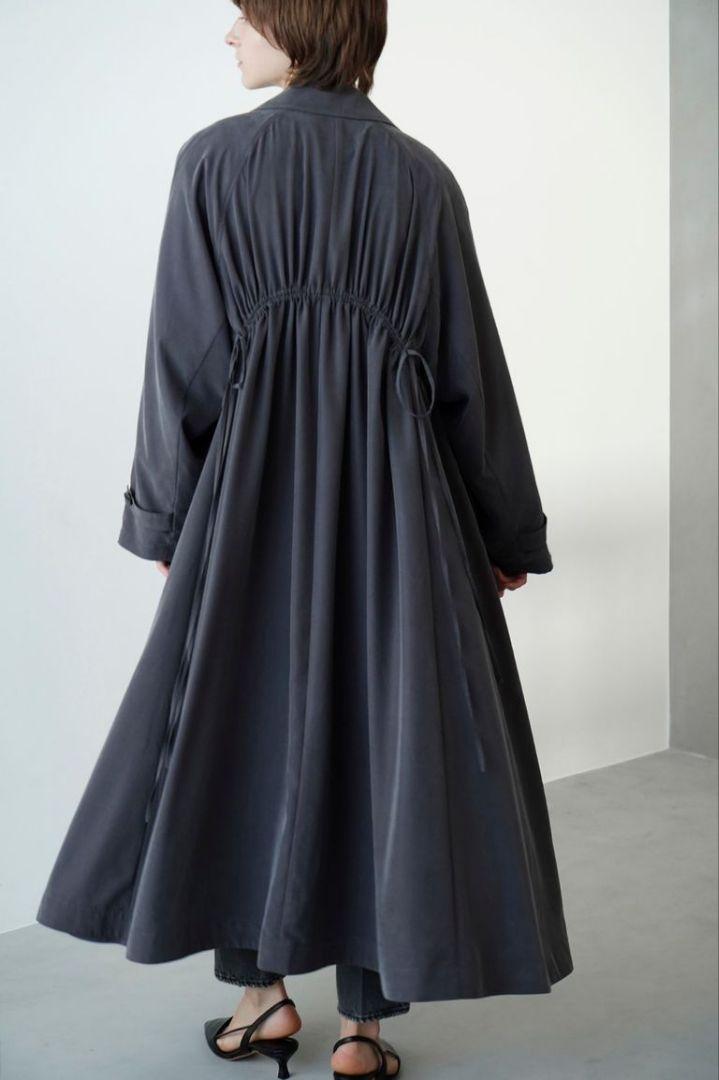 CLANE クラネ バッグ ギャザー ドレス トレンチコート グレー　GREY