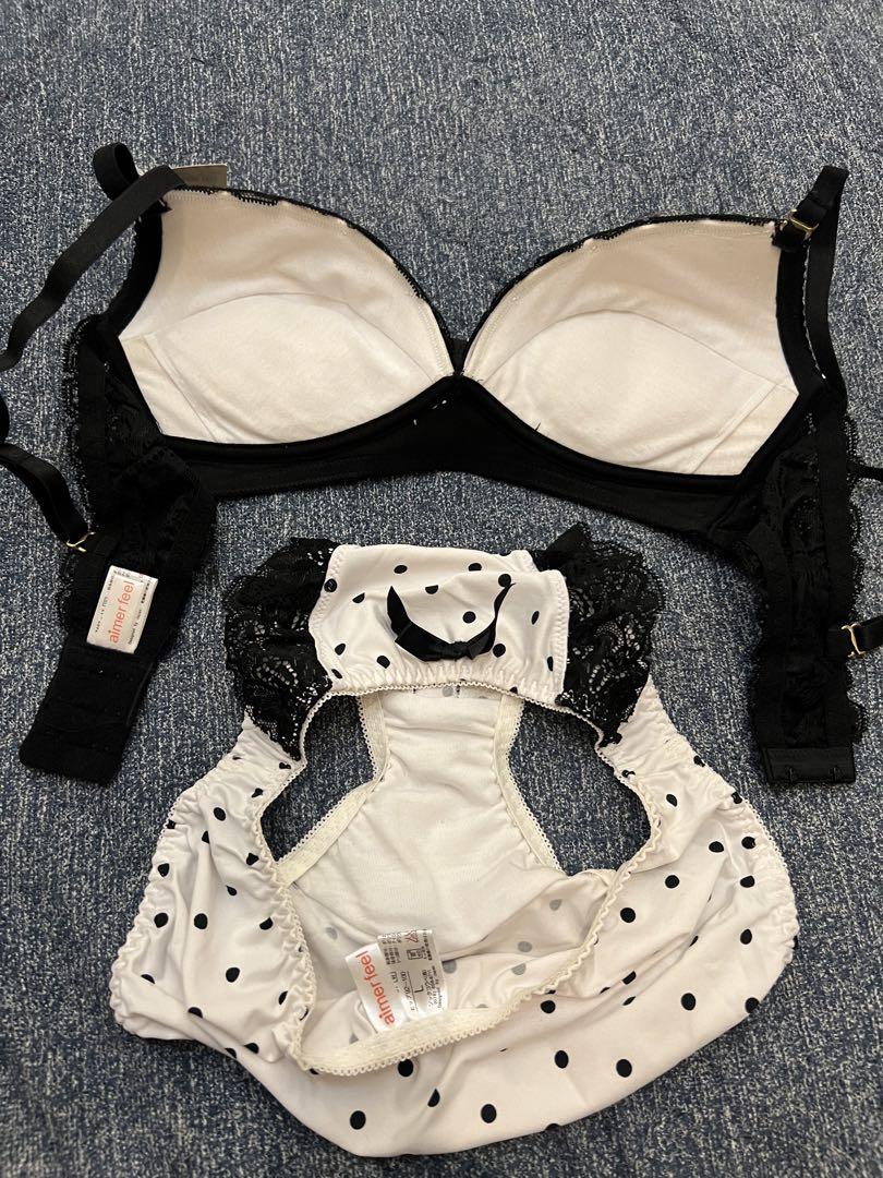 低 価格Fashion - ML 水玉 ドット柄 サテンリボン エメフィール