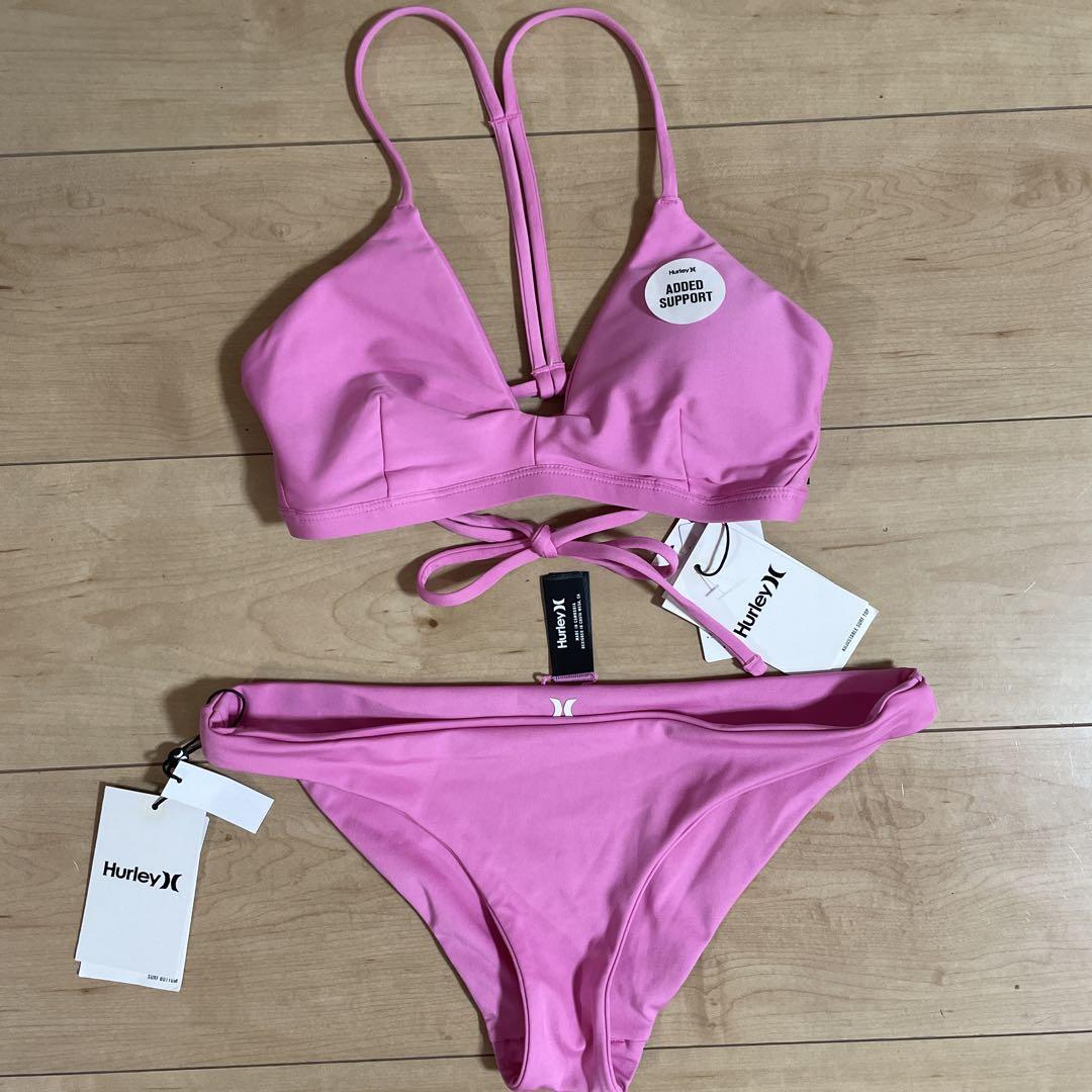 HURLEY ハーレー　新品　水着　ビキニ　セパレート　グレーピンク　S Hurley ハーレー レディース 水着 ビキニ Sサイズ - メルカリ