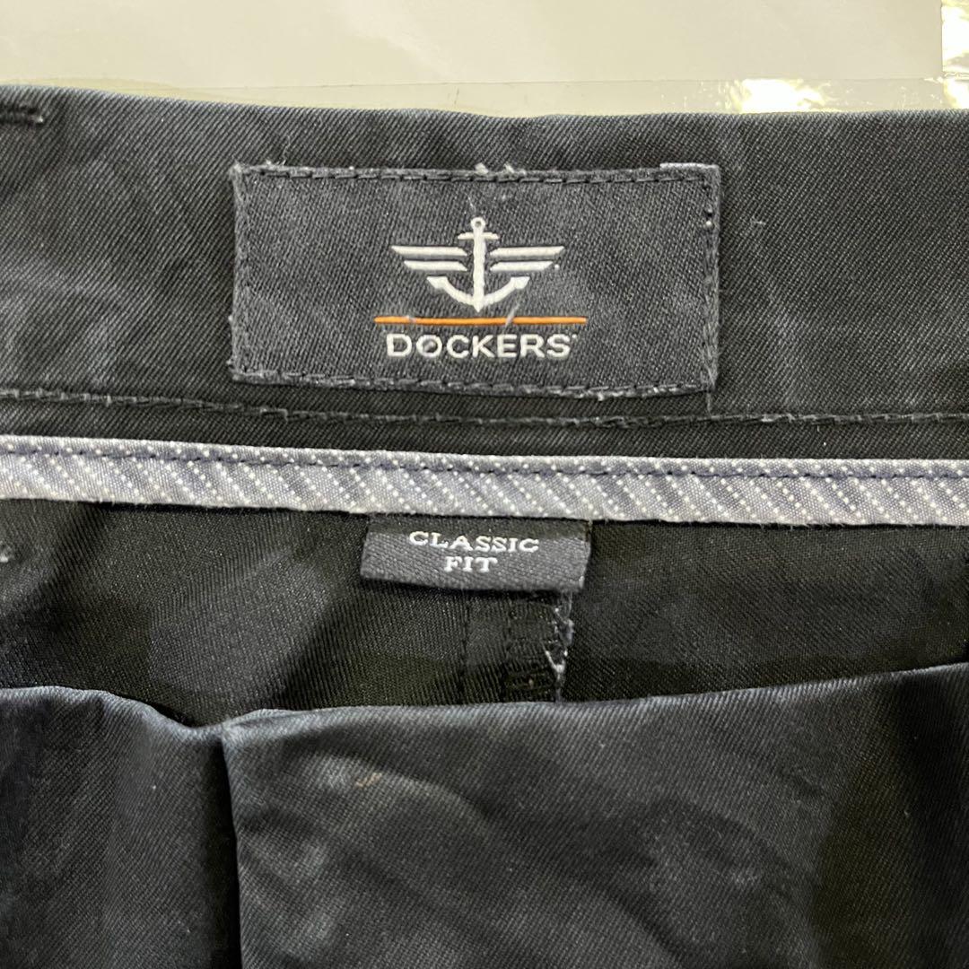 USA古着 DOCKERS チノパン ワイド ストレート アメカジ Y2K 紺