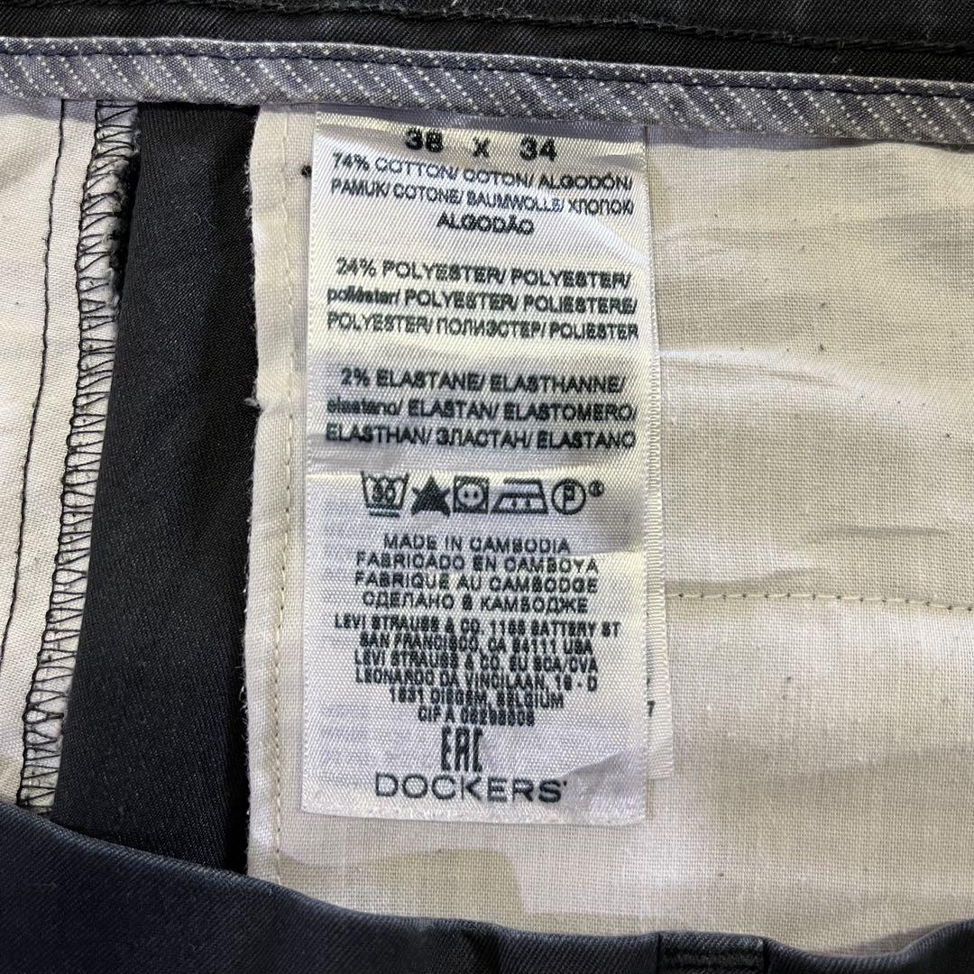 USA古着 DOCKERS チノパン ワイド ストレート アメカジ Y2K 紺