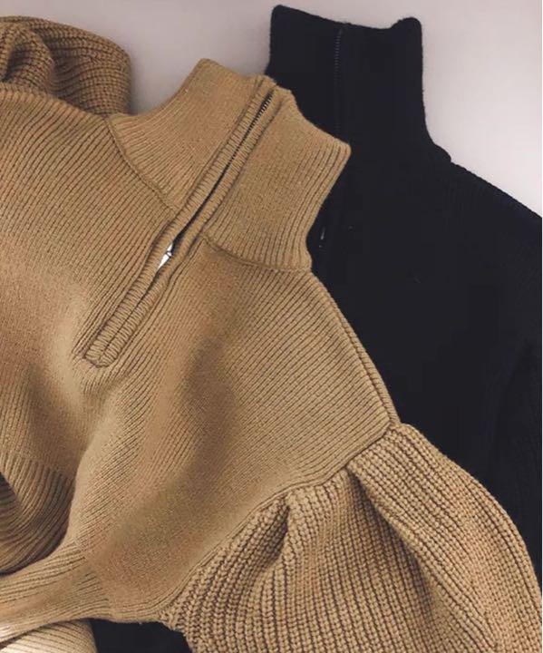 CLANE BULKY SLEEVE KNIT ONE PIECE ワンピース