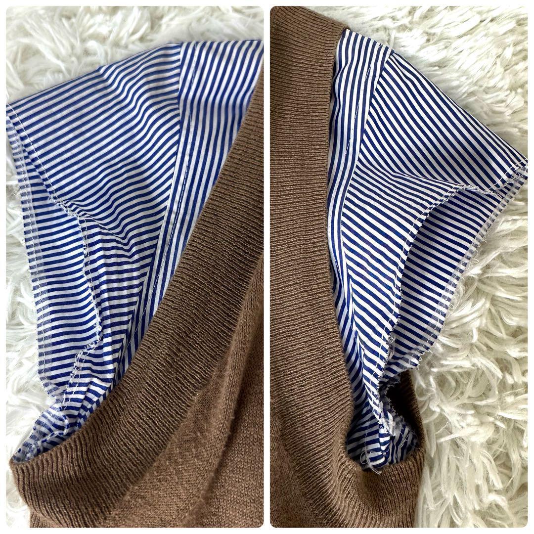 sacai サカイ☆人気定番シャツドッキングワンピース☆ストライプ