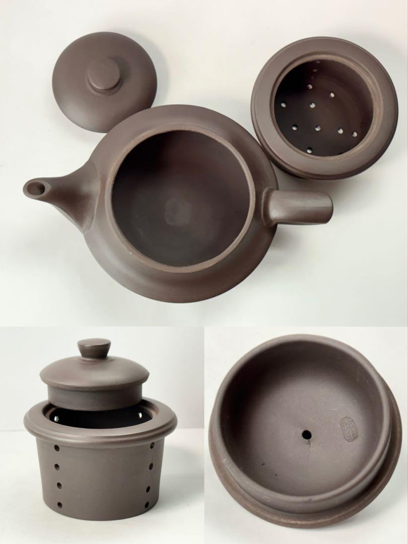 中国古美術品　急須　紫砂茶器 「二号直形壺」在銘 中国美術 宜興 紫砂壺 急須 茶器 在銘 2客 C−2692 - メルカリ