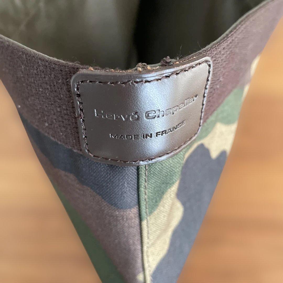 【美品】エルベシャプリエ 707Wカモフラージュ(コーデュラ舟型トートM迷彩)