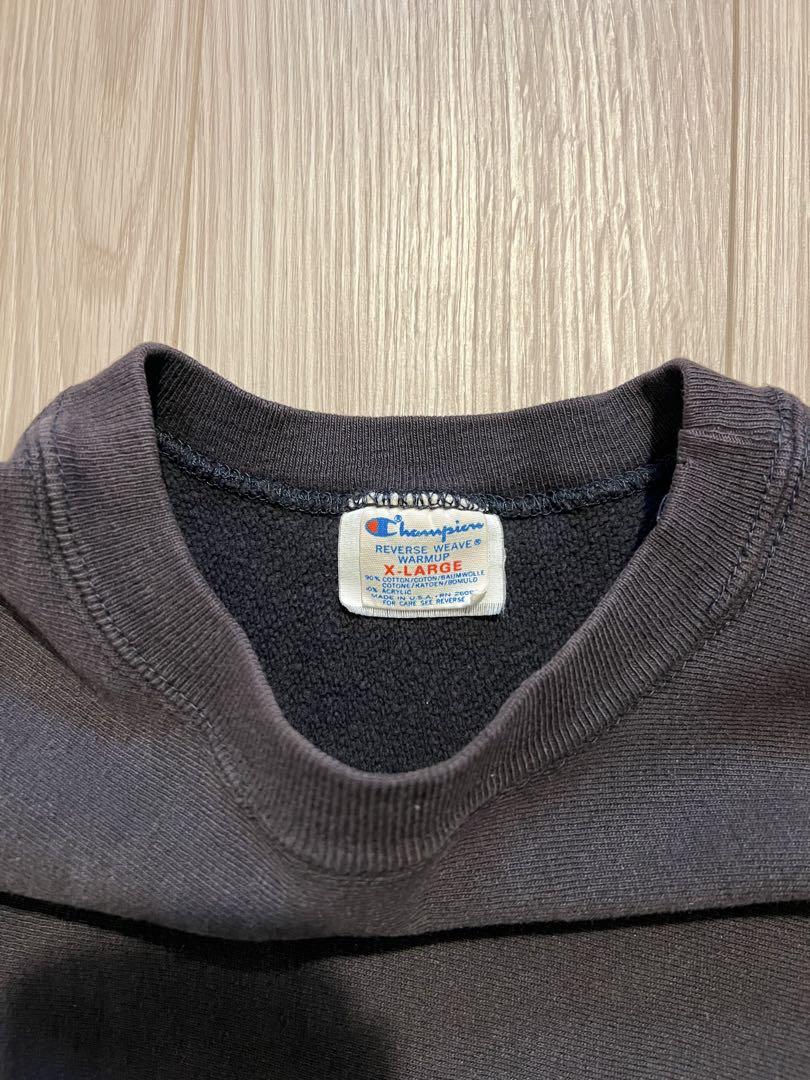 超特価激安 80s champion 黒 ブラック 目あり リバースウィーブ BLK XL トップス