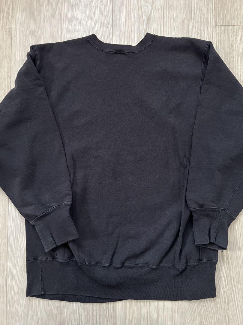 【おまけ付】 ブラック 黒 champion 80s 目あり XL BLK リバースウィーブ トップス
