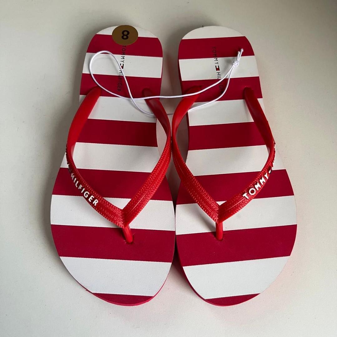 【新品未使用】トミーヒルフィガー ビーチサンダル レッド 赤 安い 夏
