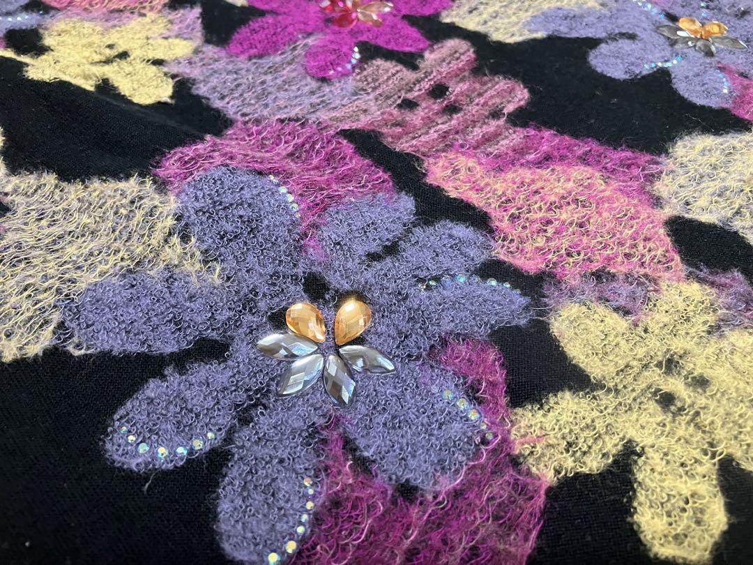 ファッション通販 メ3549 伊太利屋モヘヤ刺繍入りワンピース9 トップス