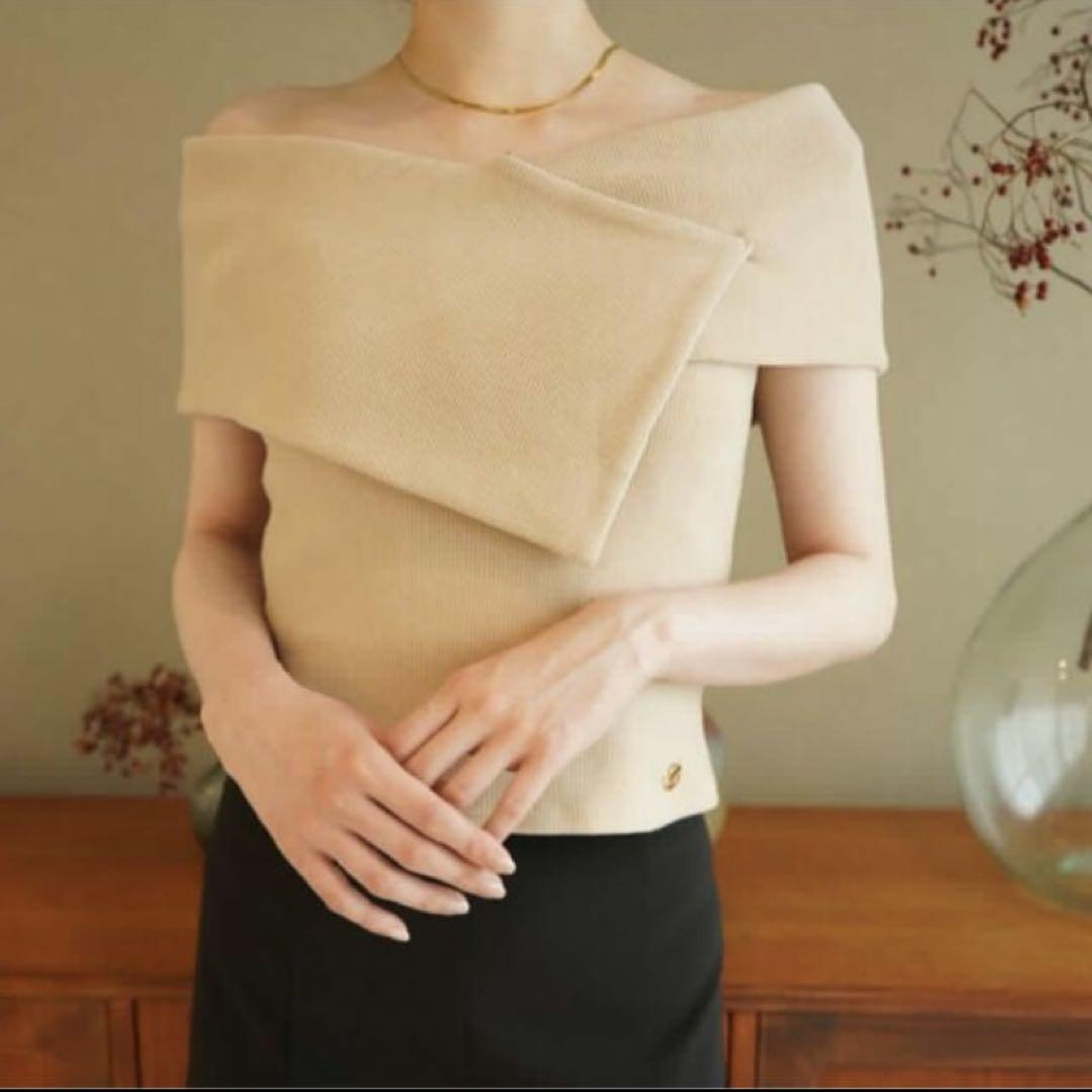 ブランドバッグ通販サイト acka off shoulder rib tops トップス