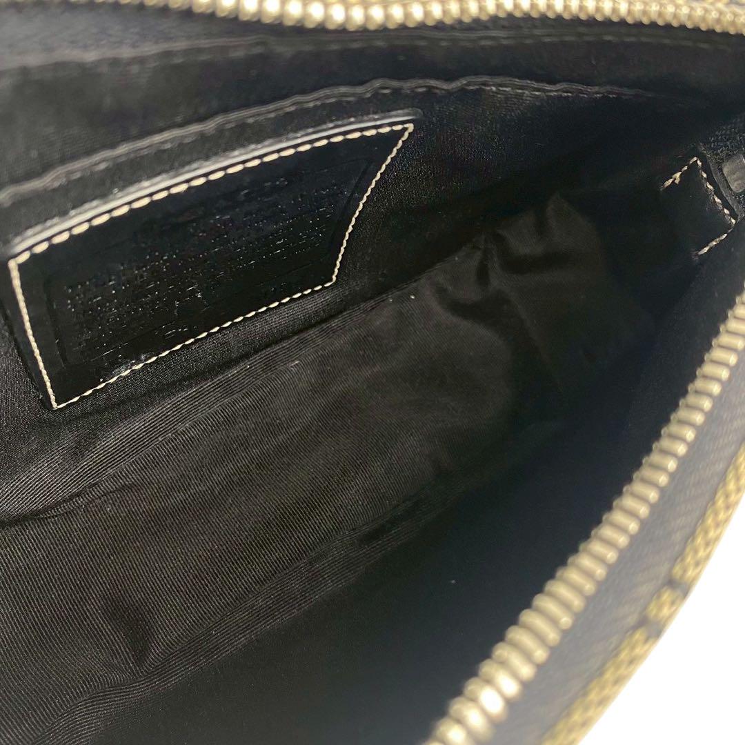 COACH コーチ ショルダーバッグ ミニバッグ シグネチャー キャンバス 黒