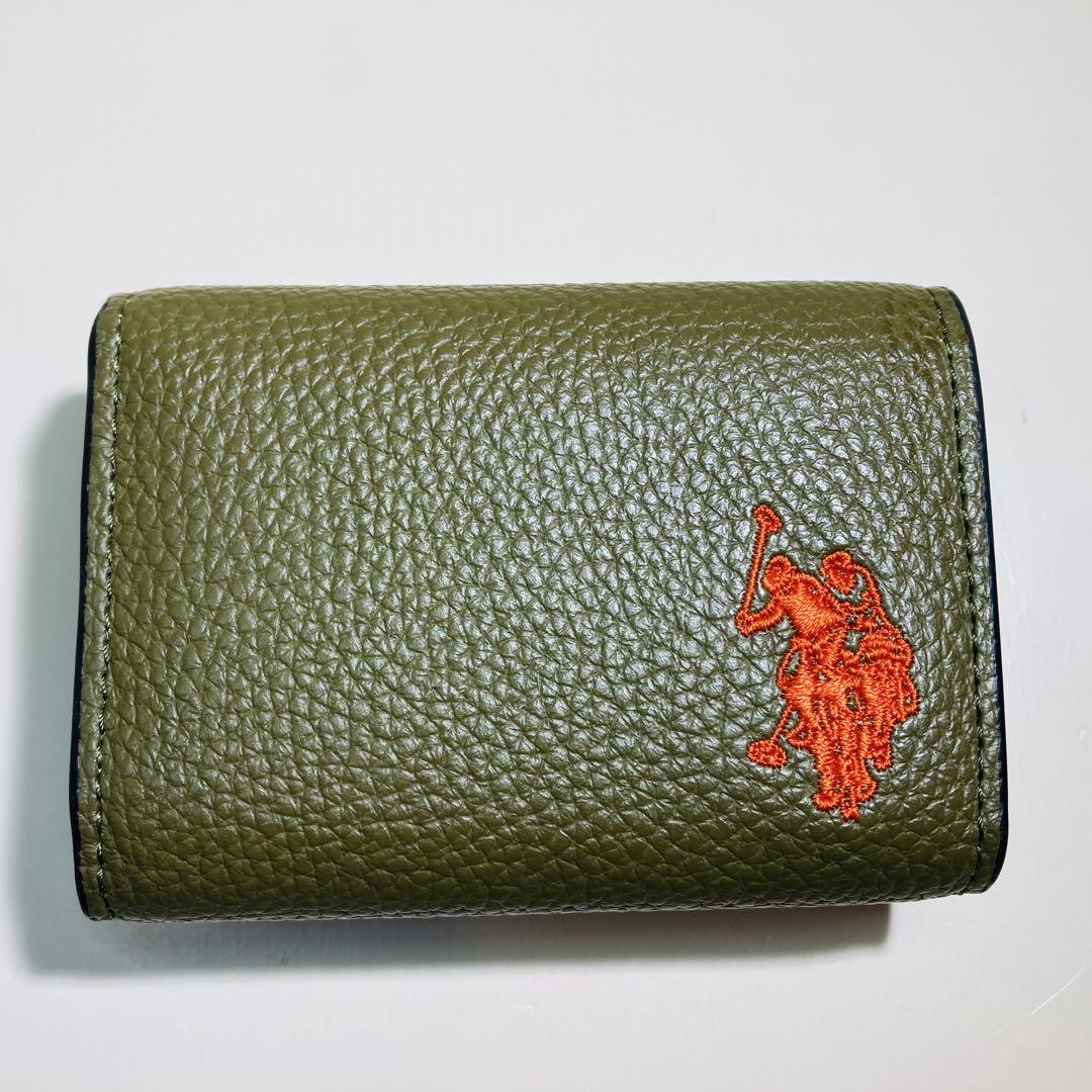 かなちゃんU.S. POLO ASSN. 3つ折り財布 ピンク&グリーン