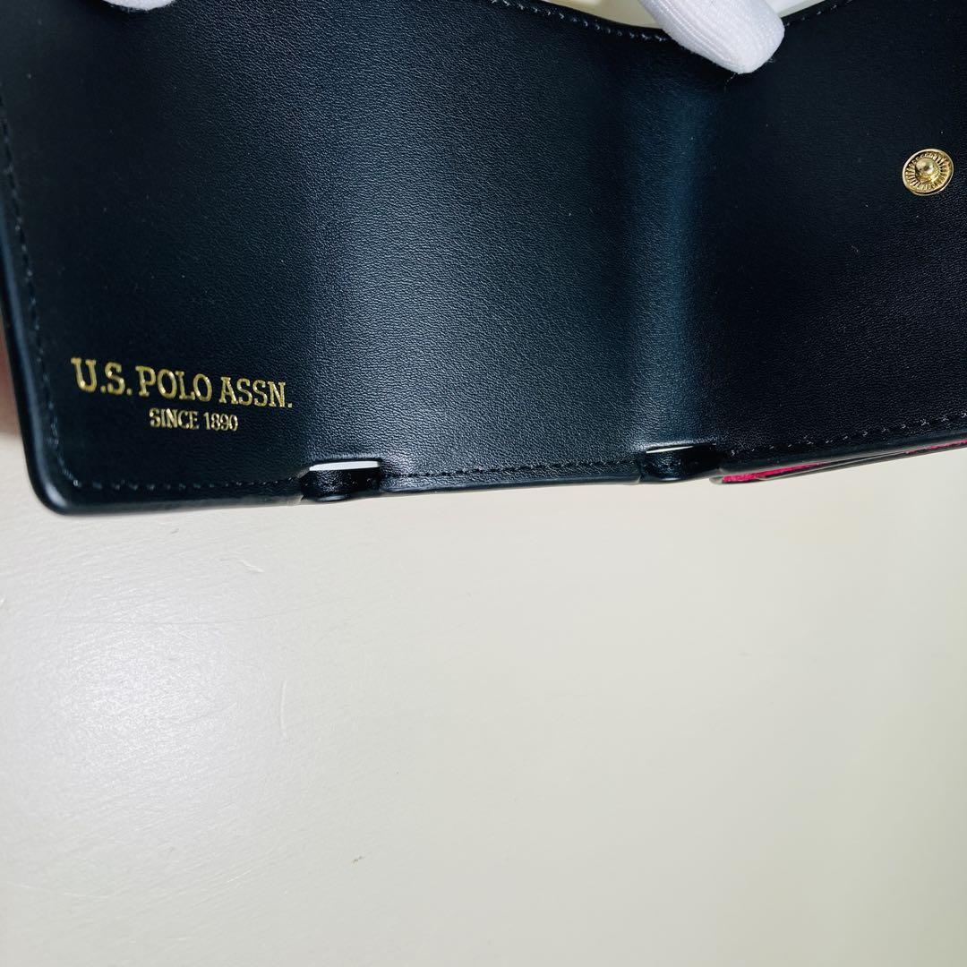 かなちゃんU.S. POLO ASSN. 3つ折り財布 ピンク&グリーン