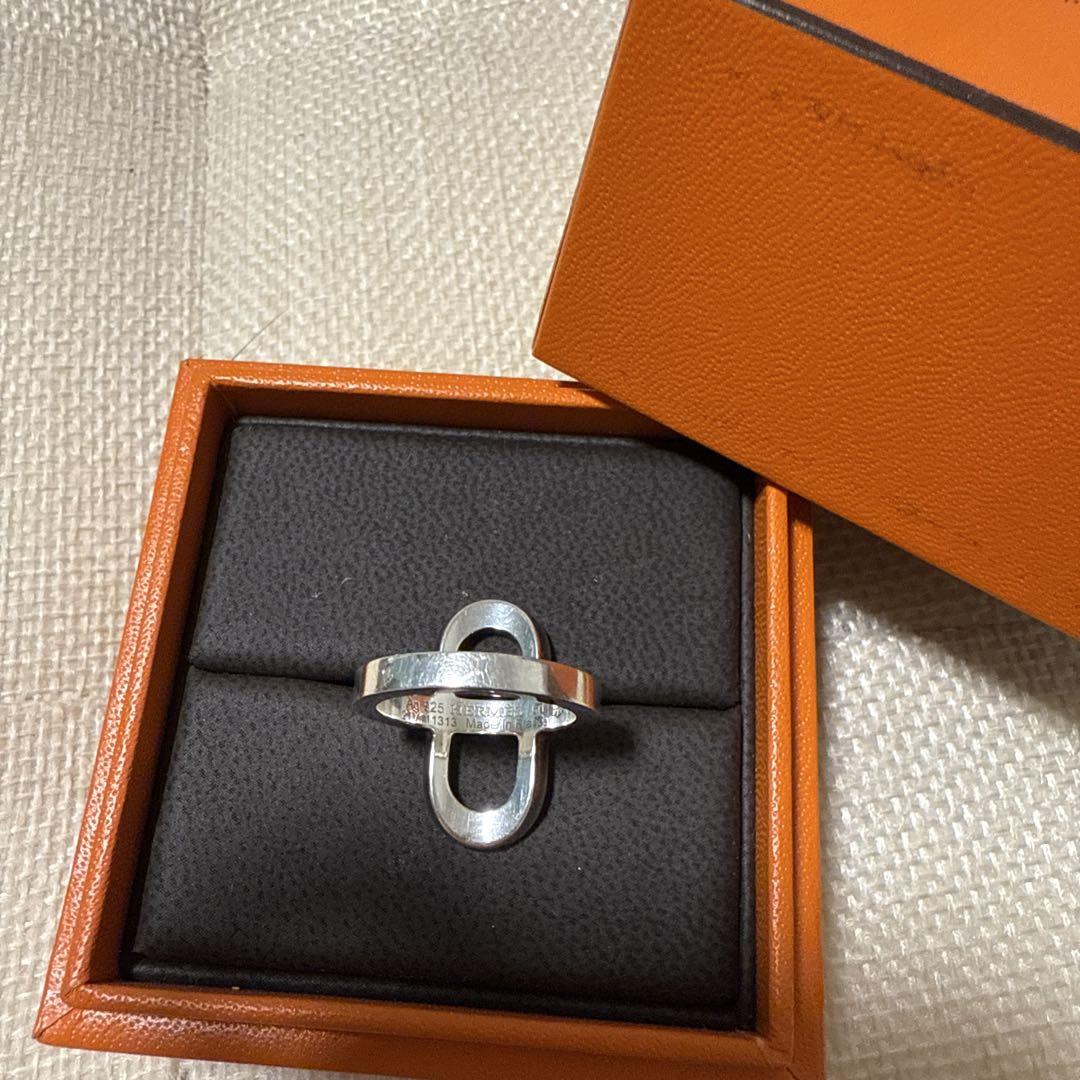 HERMES シルバー オープンリング　8号