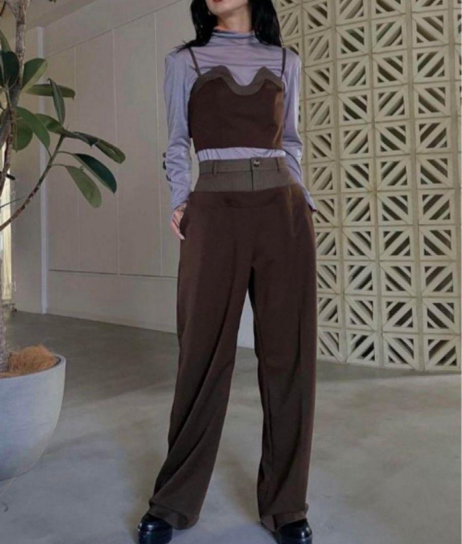 AMERI LAYERED STRIPE STRAIGHT PANTS セット