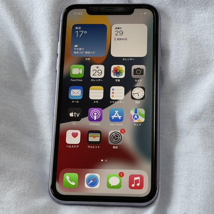 iPhone 11 パープル 64 GB SIMフリー