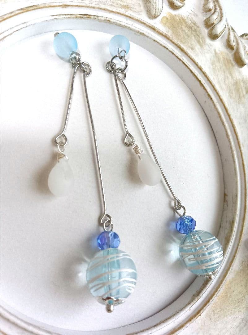 ♥SALE♥7595 お祭り ヨーヨー (大) 風船 ブルー ホワイト パーツ ♥SALE♥7595 お祭り ヨーヨー (大) 風船 ブルー ホワイト パーツ