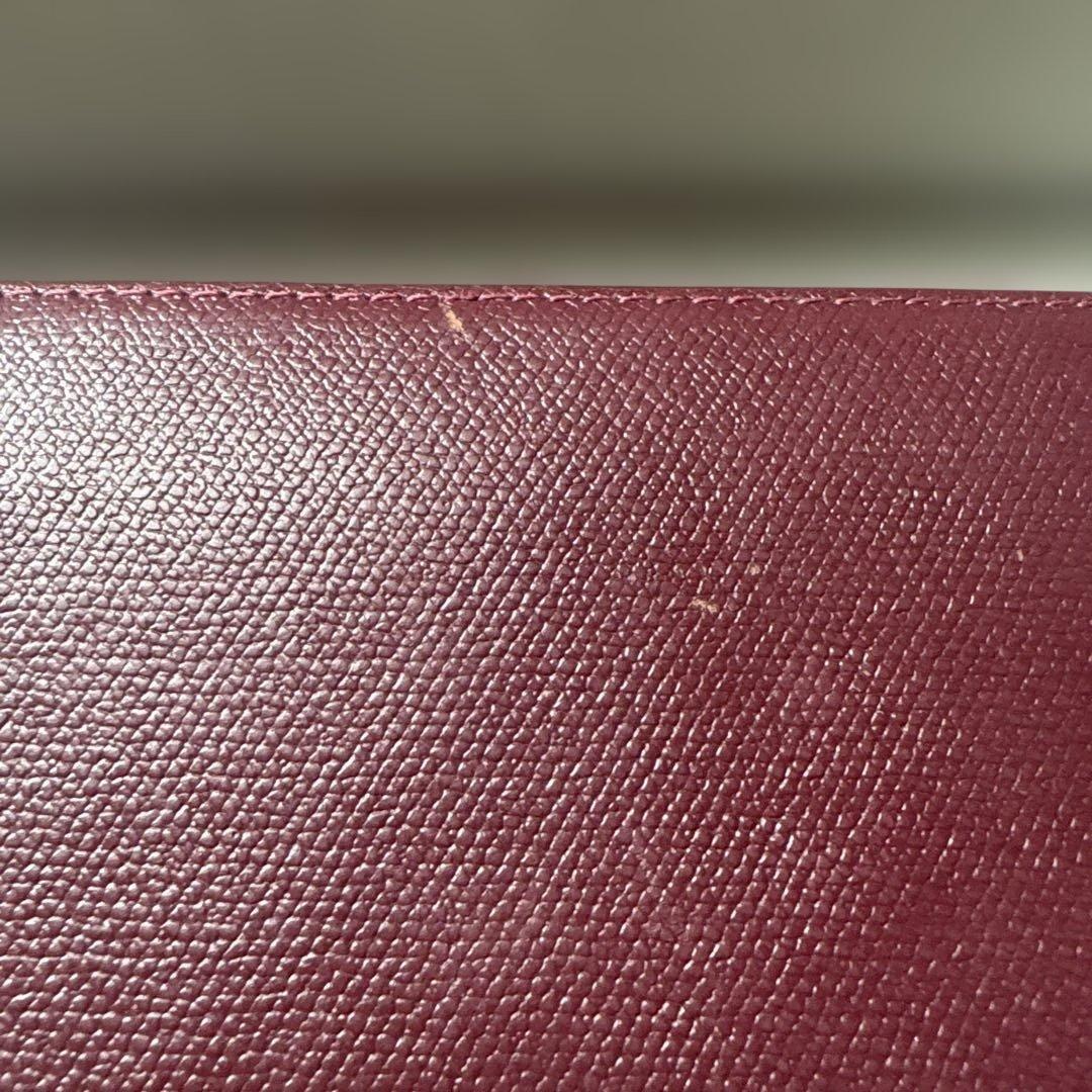 SOMES SADDLE バーガンディラウンドファスナーピルエット長財布 SOMES SADDLE バーガンディラウンドファスナーピルエット長財布