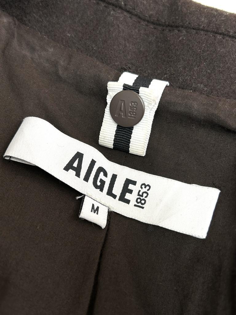 ☆AIGLE☆ メンズ ステンカラーウールコート ブラウン M