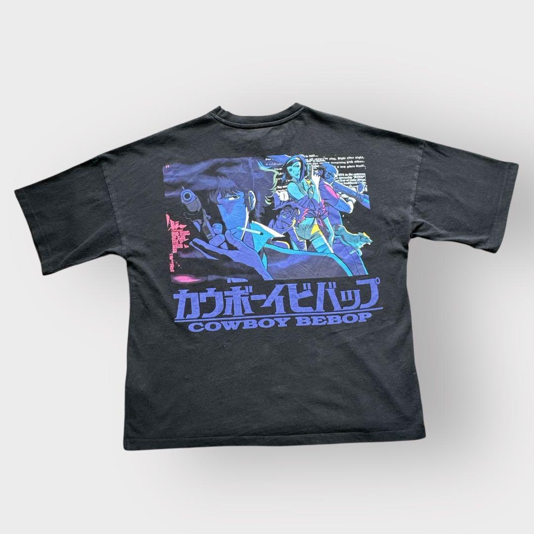 アニメT カウボーイビバップ 短丈 ボックスシルエット ブラック 両面プリント