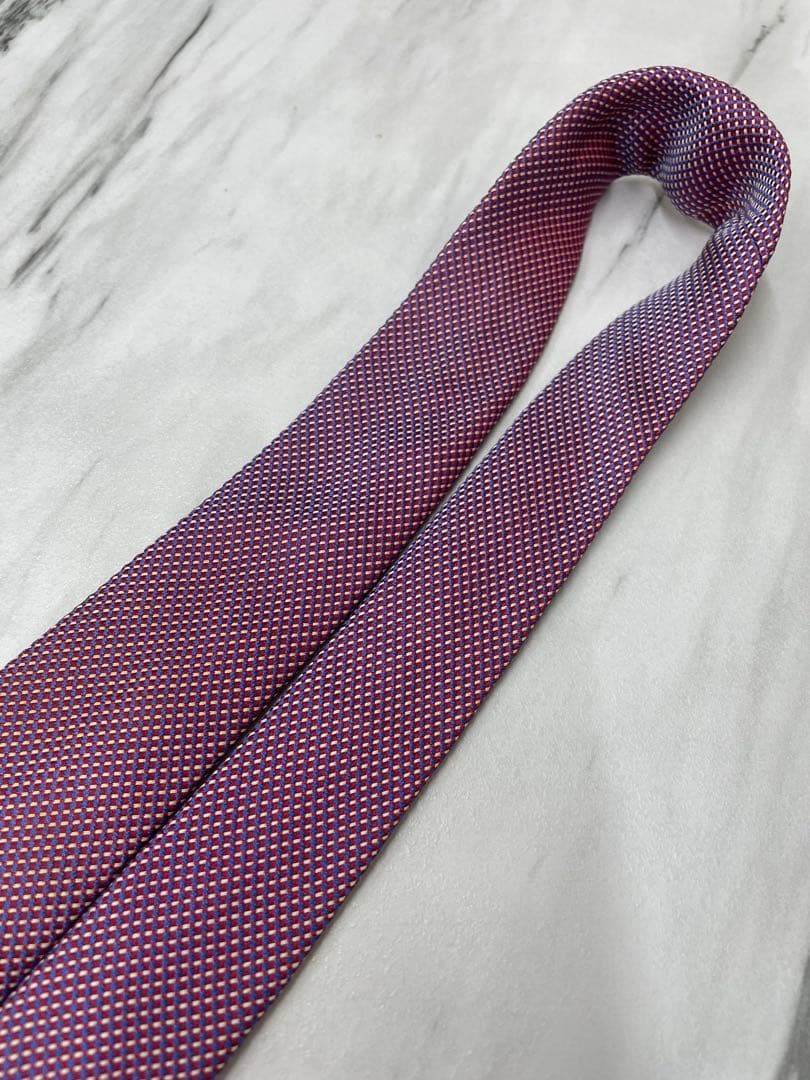【極美品】LOUIS VUITTON ネクタイ パープル ドット柄 ジャカード 【極美品】LOUIS VUITTON ネクタイ パープル ドット柄 ジャカード