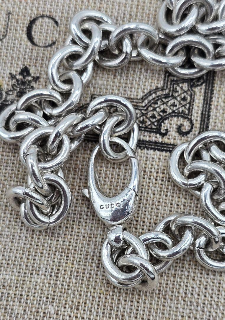 【超レア廃盤品】GUCCI 重量感 ドックタグ ネックレス 太め