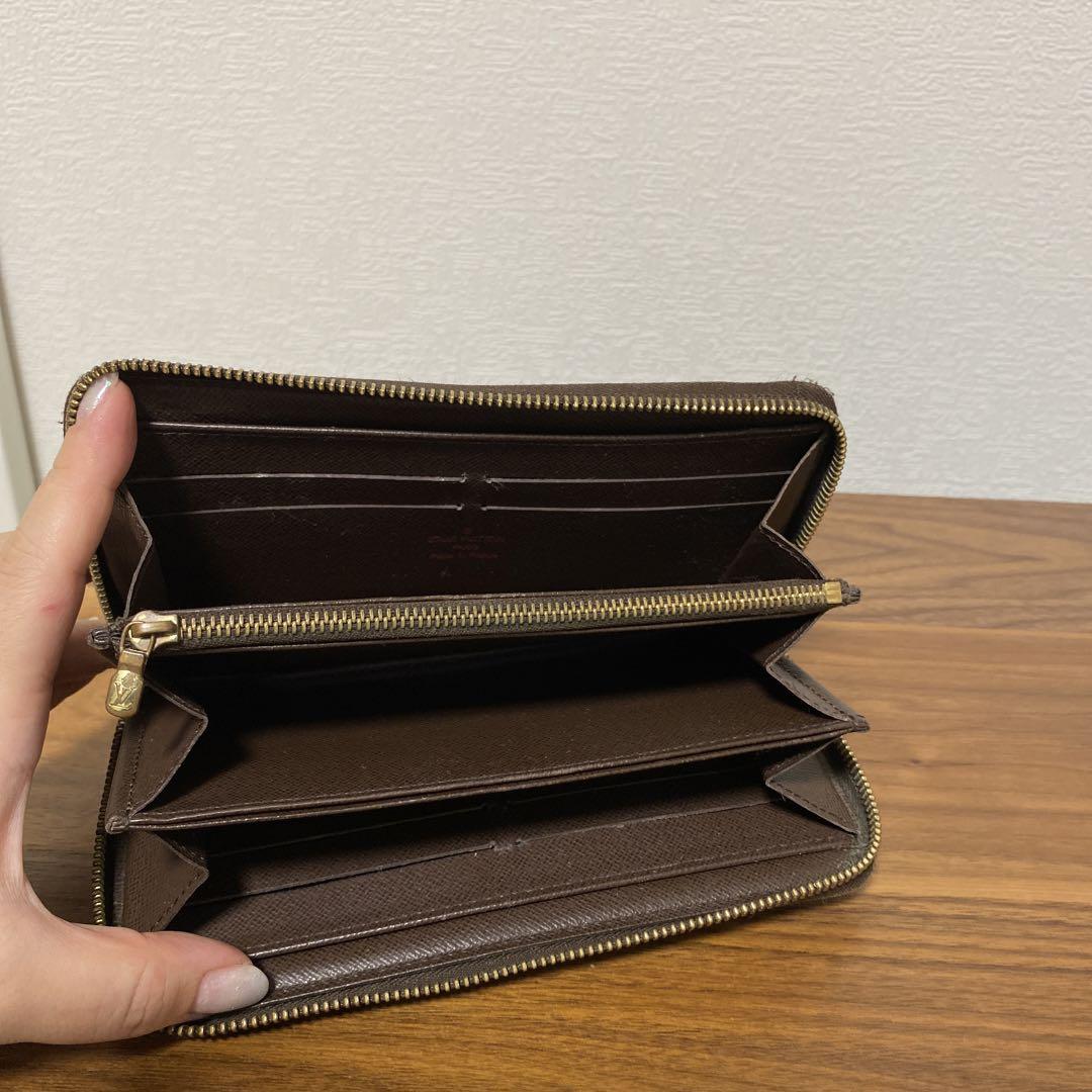ダミエパターン レザー長財布 - メルカリ