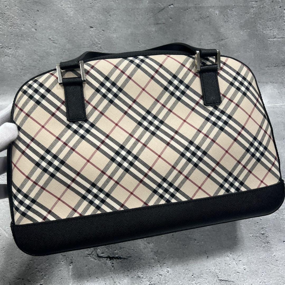 最安値定番 激安 Burberry バーバリー ハンドバッグ チェック レザー ボストン qCcPD-m49886756575 安い国産