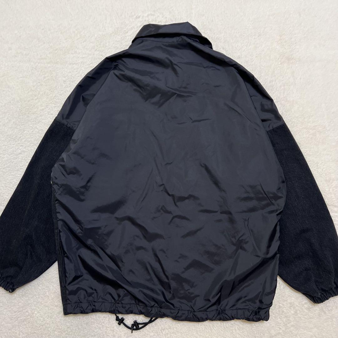 【美品 XL相当】バレンシアガ ナイロン デニム 18AWジャケット 黒 36
