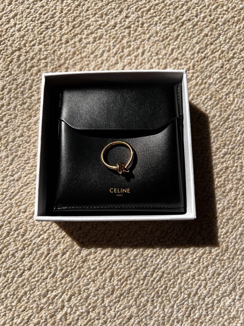 CELINE ノットリング/ ゴールドフィニッシュ ブラス