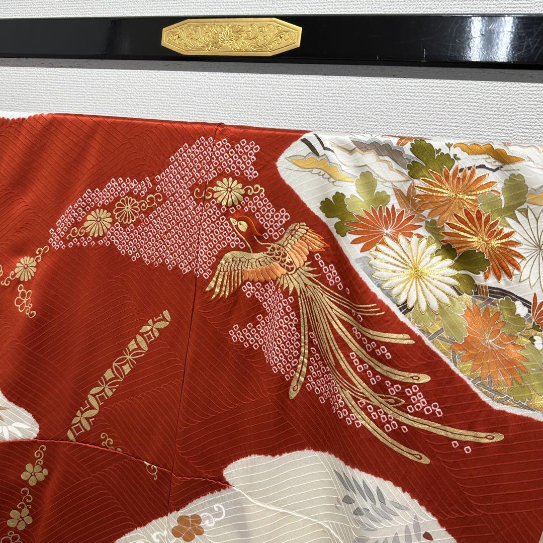振袖 高島屋誂え 裄68.5 鳳凰に御所車 刺繍 着物 正絹 RK-5381 RK-5381 たくみ様専用 - メルカリ