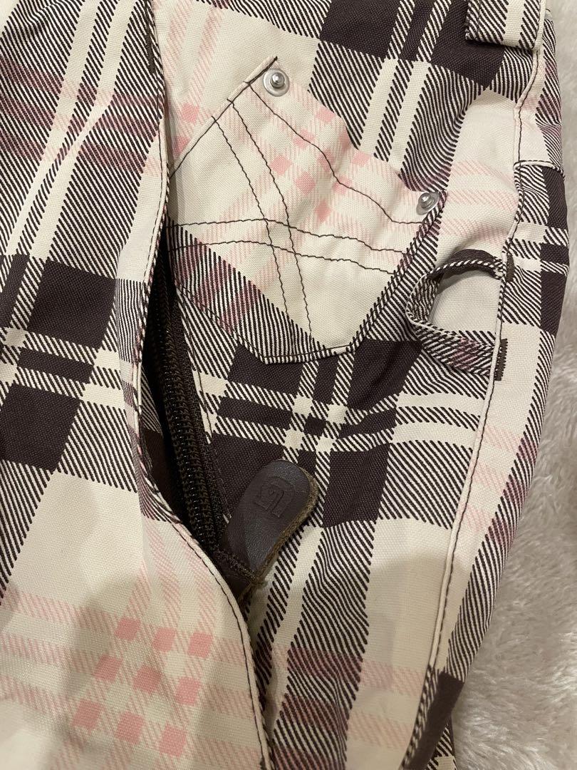burton 女性用スノーボードウェア 白黒チェック Mサイズ