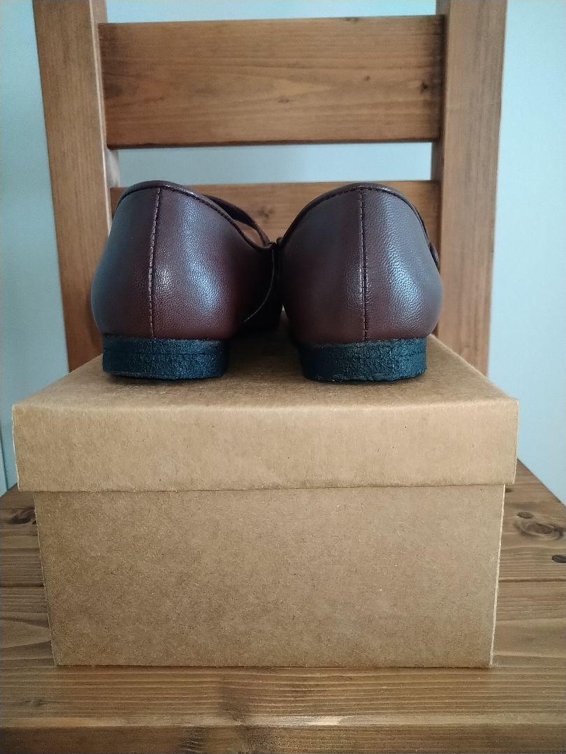 【新品未使用】BICASH　ビカーシ　本革ストラップシューズ　24.5cm　茶色