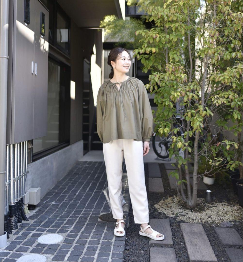 OURHOME アワーホーム 涼しくはけるテーパードパンツ オフ