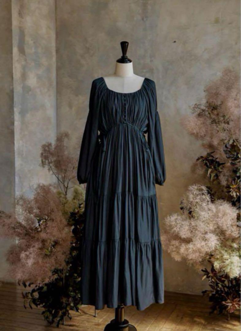ワンピース herlipto Side Bow Satin Long Dress M