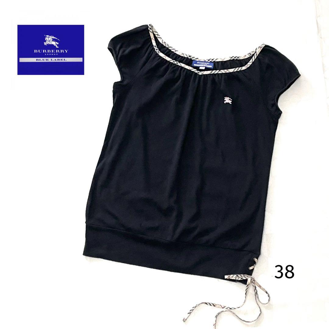 ✨BURBERRY BLUE LABEL カットソー ノバチェック　ホースロゴ
