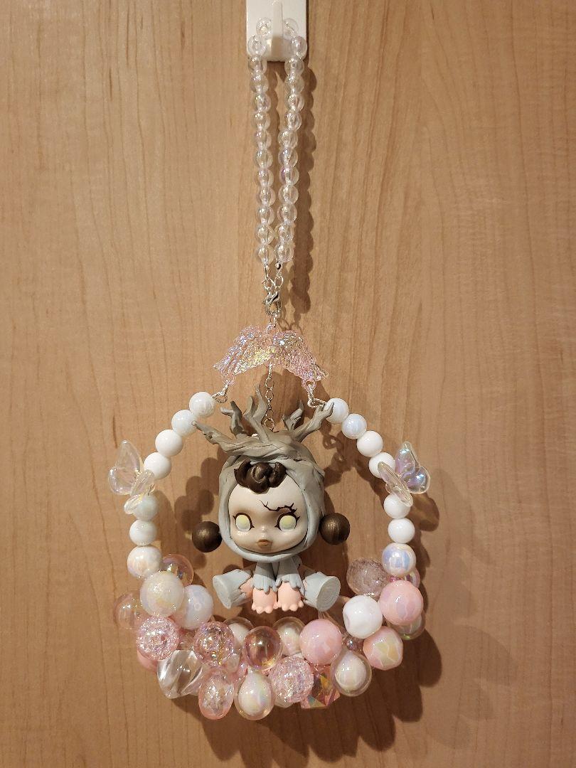 アクリル　ビーズ　リース　ハンドメイド アクリルビーズリース ハンドメイド作品 SP人形付き リース non