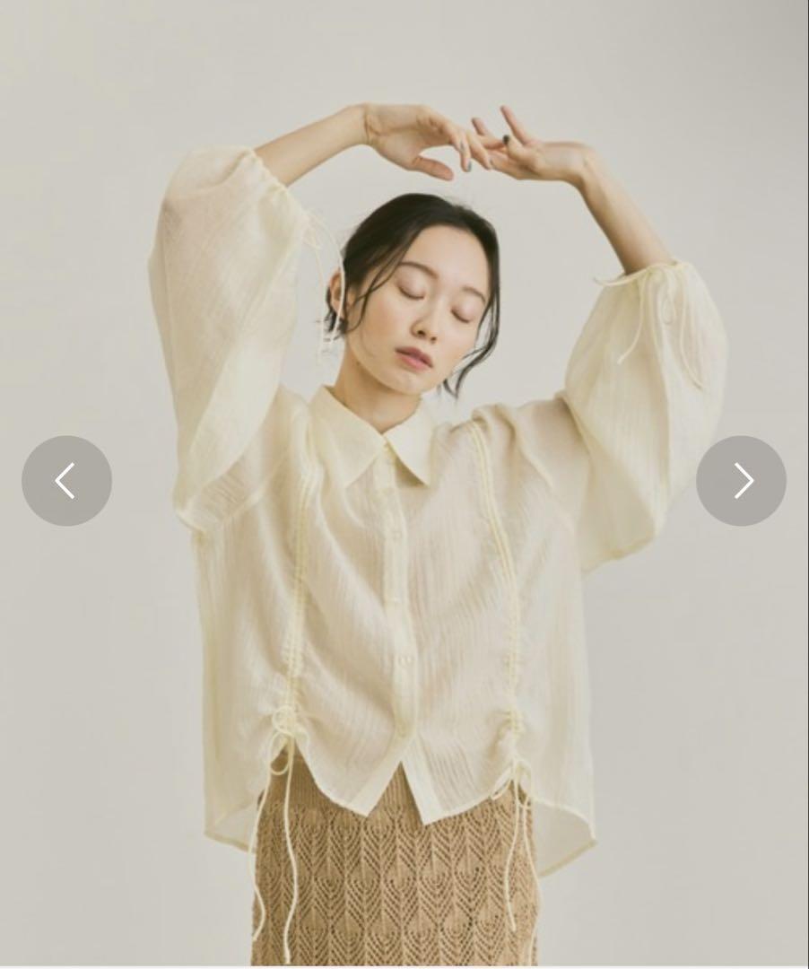 【新品タグ付き】moi tytto シアーシャツ