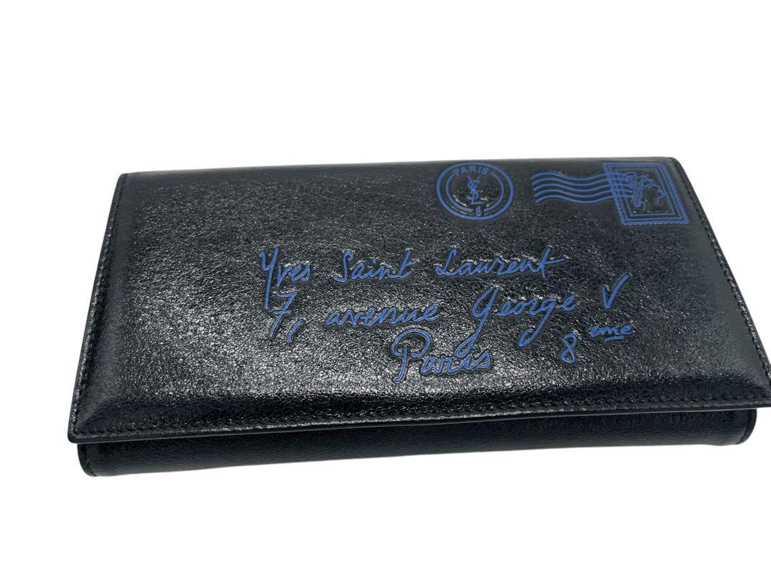 未使用 イブサンローサン Yves Saint Laurent ブラック長財布