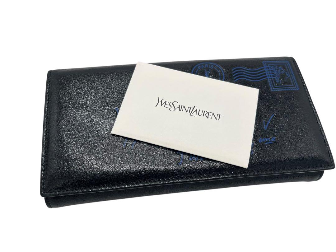 未使用 イブサンローサン Yves Saint Laurent ブラック長財布